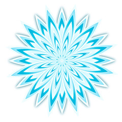 Soft blue snowflake