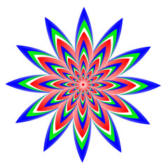 Fototapeta na wymiar Vector Coloured Abstract Flower 