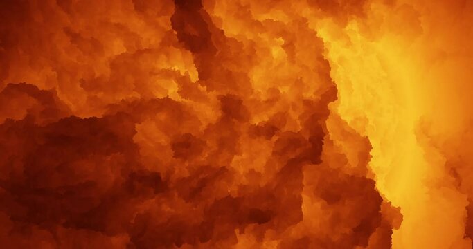 Abstract Cartoon Flames Perfectly Looping. Smooth 4K Background Animation.