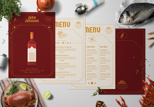 Art Deco Menu Layout