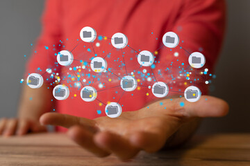 data network 3d digital info
