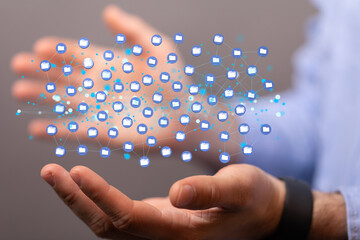 data network 3d digital info
