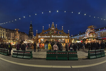 Dresden, Germany. Striezelmarkt - one of Germany's oldest documented Christmas markets.