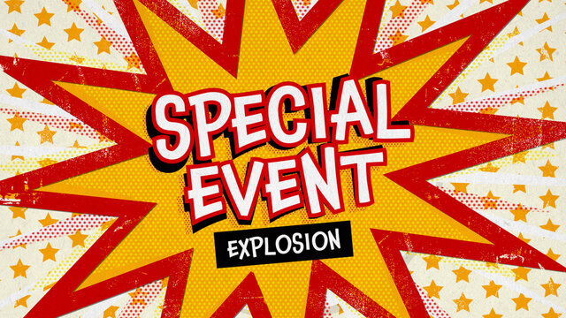 Special Event Exploding Pop Out Title