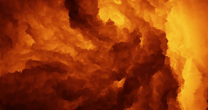 Abstract Cartoon Flames Perfectly Looping. Smooth 4K Background Animation.
