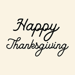 Happy Thanksgiving Day. Thank you greeting card template.