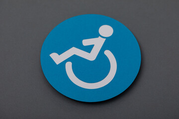 disability wheelchair icon symbol paper