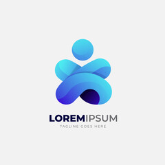 Human resources logo. Vector illustration