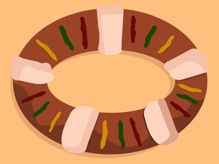 Rosca de reyes, celebration day of January 6, feast of the Magic	
