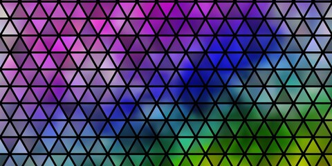 Light Multicolor vector layout with lines, triangles.