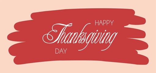 Thanksgiving Day Typographic Vector Design on Light Background