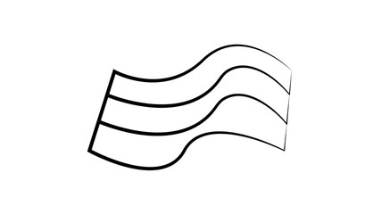 Bacon slice outline icon. linear style sign for mobile concept and web design. bacon strips simple line vector icon. Symbol, logo illustration. Pixel perfect vector graphics