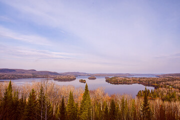 Part of a huge lake in Quebec in November
