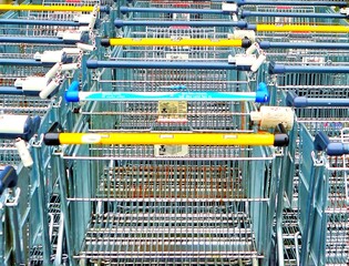 carts in a supermarket