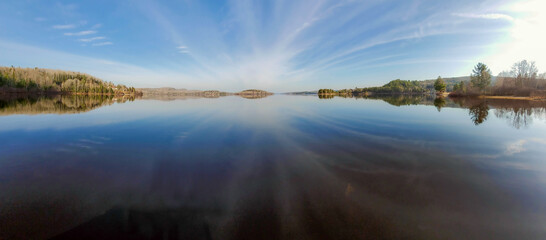 Part of a huge lake in Quebec in November