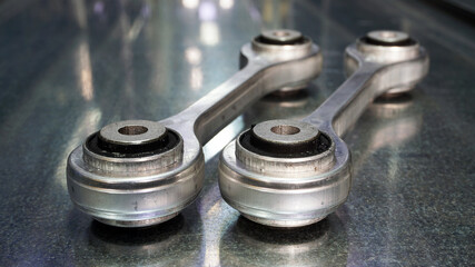 Suspension stabilizer links of a modern car.