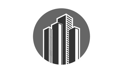 Skyscraper building illustration vector icon