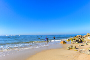Fototapeta na wymiar Atlantikküste bei Vila Nova de Gaia - Portugal