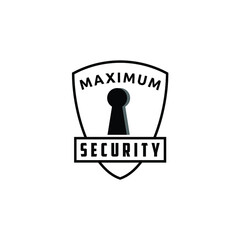 Illustration modern shield security logo design vector