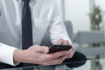 The manager works in the office