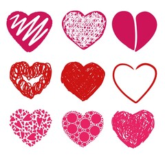 9 heart shapes for valentines day