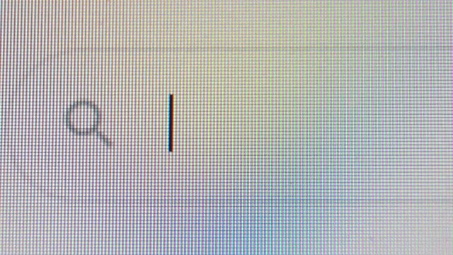 Google search engine on LED screen, macro shooting