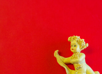 Christmas background isolated on red and blue, 