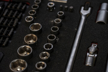 Obraz na płótnie Canvas close up of an typewriter