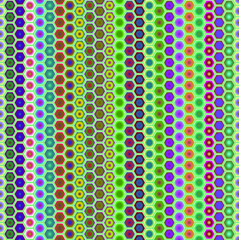 Colorful honeycomb mosaic. Abstract  colorful hexagon tiles background. Seamless vector illustration.