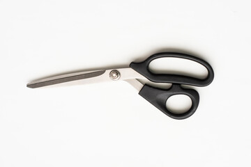 scissors on a white background with black handles