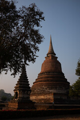 Fototapeta na wymiar The Sukhothai Kingdom: สุโขทัย, was an early kingdom in the area around the city Sukhothai, in north central Thailand. The Kingdom existed from existed from 1238 until 1438. UNESCO World Heritage Site