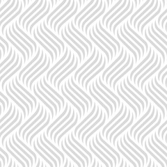 Vector seamless pattern. Subtle background wavy line. Modern waves texture. Intricate pipple curly stripe. Repeat soft lines. Fashion design for prints. Endless style abstract geometric stripes