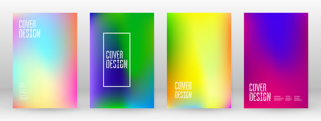 Fototapeta premium Pastel Soft. Rainbow Gradient Set Color Background