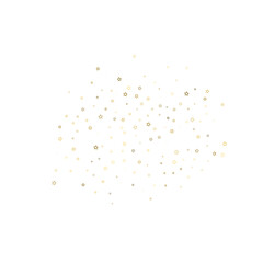 Gold Glitter Stars. Luxury Shiny Confetti.