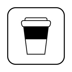 Coffee cup icon on white background. Vector illustration.