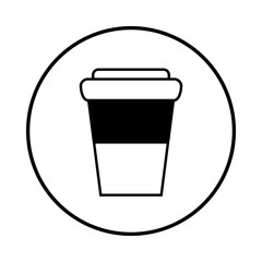 Coffee cup icon on white background. Vector illustration.
