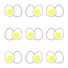 Pattern Boiled Egg Vector