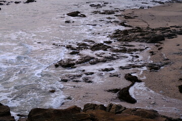 The Atlantic shore at the end of the day.