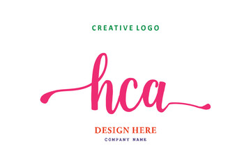 Fototapeta na wymiar HCA lettering logo is simple, easy to understand and authoritative