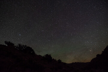 Fototapeta na wymiar Starry Night Sky from Bird Spring Wash near White River Narrows in Basin and Range National Monument