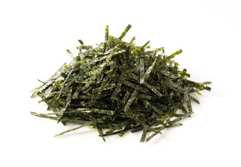Chopped seaweed on a white background © m________k____