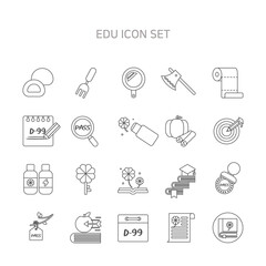 Lucky line icons related to entrance examinations and customs related to entrance examinations in Korea.
