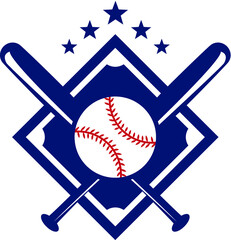 baseball sports old logos and vector image