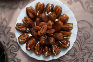 Homemade dates with almonds and butter | super healthy foods