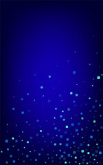 Obraz premium Turquoise Confetti Flying Blue Vector Background. 