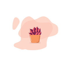 Simple potted plant vector.Great for invitation, greeting card, packages, wrapping, etc. Botanical illustration design.
