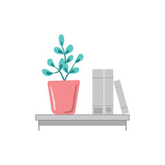 Simple potted plant vector.Great for invitation, greeting card, packages, wrapping, etc. Botanical illustration design.