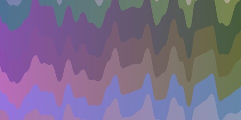 Light Multicolor vector pattern with curves.