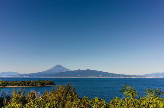 Mt. Fuji with Ocean at Shizuoka Japan in autumn