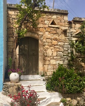 Traditional Hillside Village near Heraklion, Crete Greece